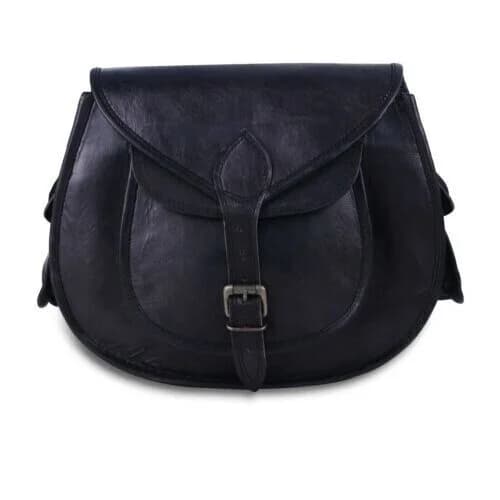 IndiFash - Cross body Black Leather Sling Bag Women Purse Satchel Bag Shoulder Bag Gift Bag - View 1