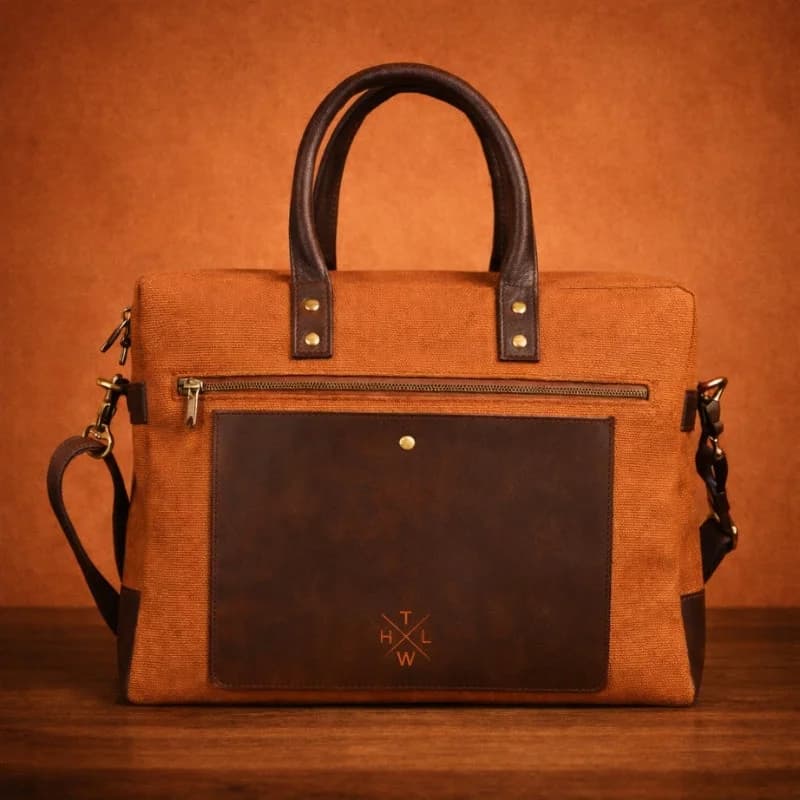 Urban Orange Canvas Laptop Bag