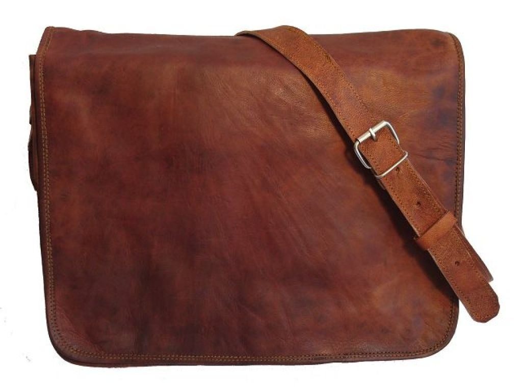 13 Inches Luxury Style Genuine Leather Cross Body Shoulder Bag Handmade Bag thumbnail 3