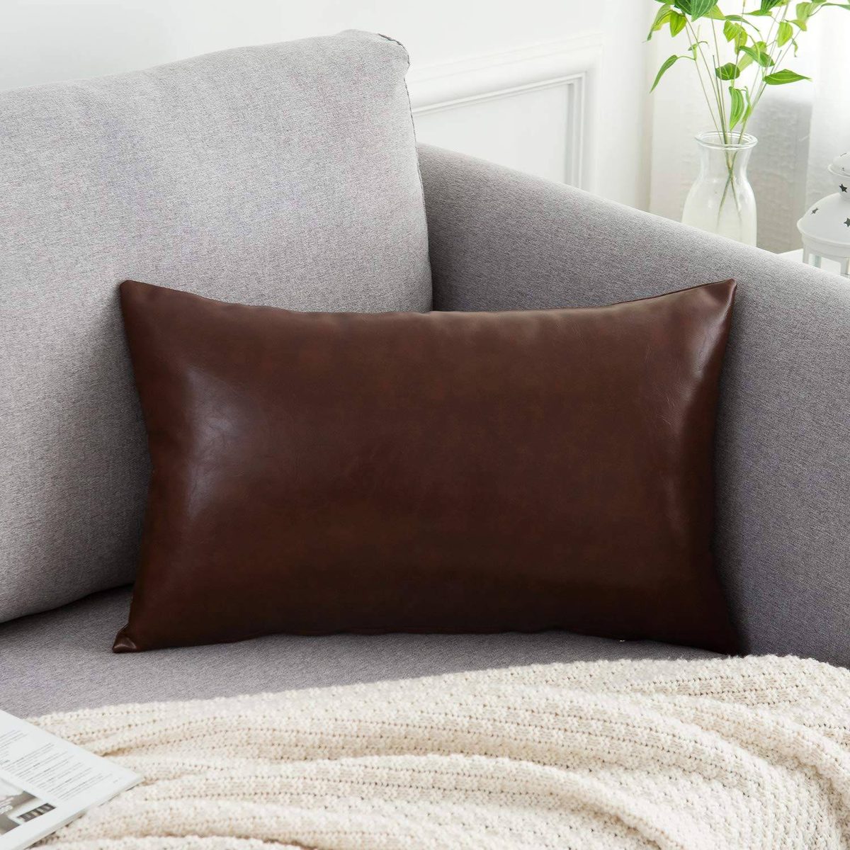 100% Leather sofa Cushion cover thumbnail 2
