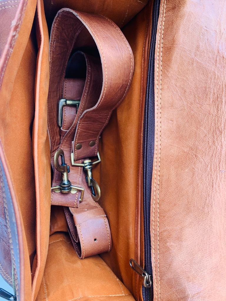 IndiFash - Handcrafted Satchel Leather Bag | 100% Genuine Leather thumbnail 6