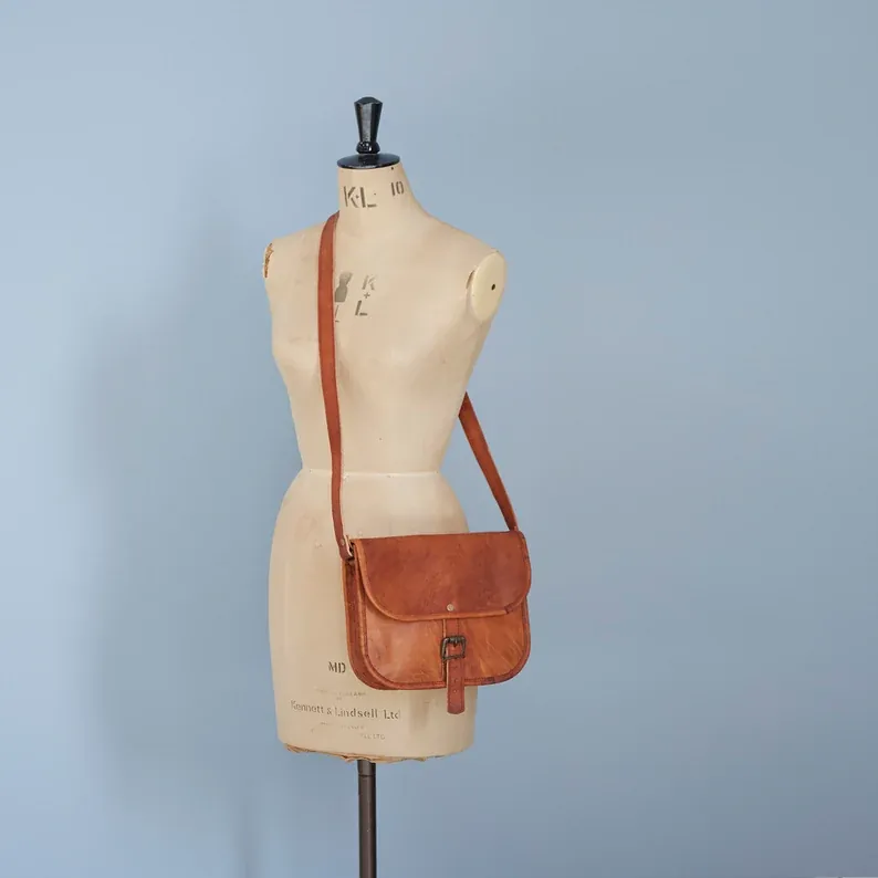 IndiFash - 5″7 Single Strip Handcrafted Messenger Leather Bag | 100% Genuine Leather thumbnail 2