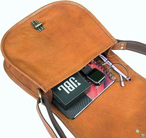 IndiFash - 5″7 Single Strip Handcrafted Messenger Leather Bag | 100% Genuine Leather thumbnail 5