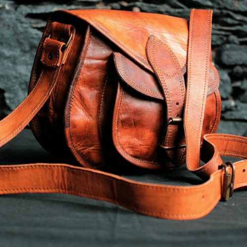 IndiFash - Crossbody Handcrafted Leather Sling Bag for Women | 100% Genuine Leather