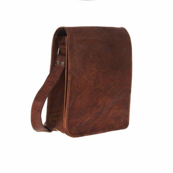 IndiFash - 15″11 Vintage Handcrafted Leather Laptop Bag without Pocket | 100% Genuine Leather thumbnail 2