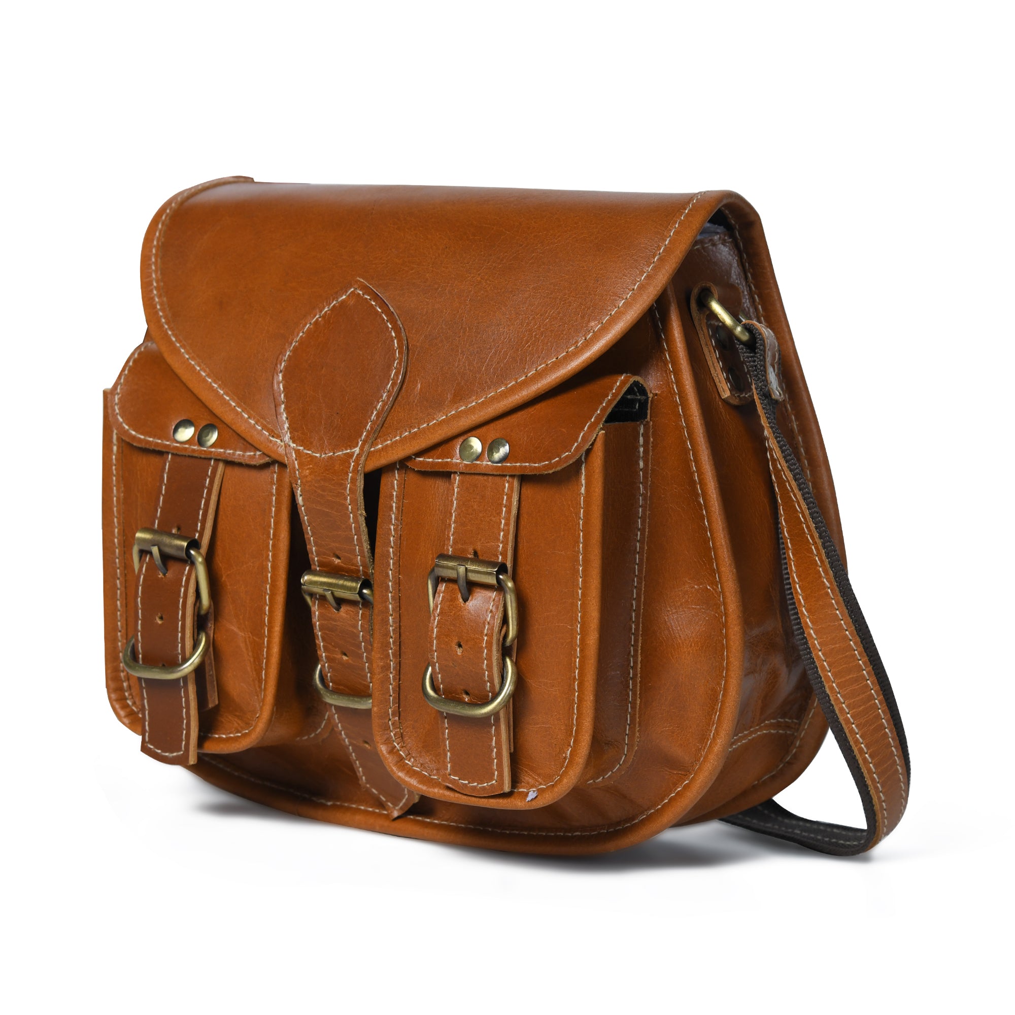 2-Pocket Leather Sling For Women thumbnail 2