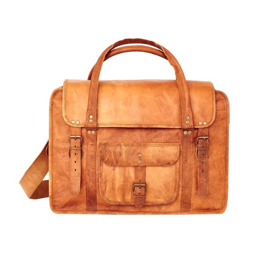 IndiFash - Big size 28″ Handcrafted Air Leather Bag| 100% Genuine Leather