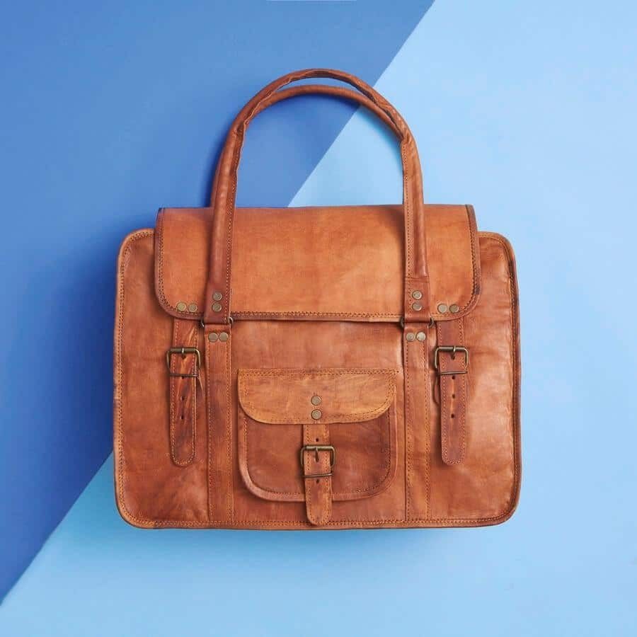 IndiFash - Big size 28″ Handcrafted Air Leather Bag| 100% Genuine Leather thumbnail 3