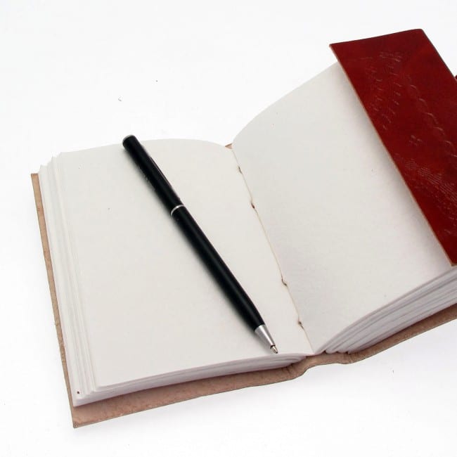 IndiFash - Elephant Embossed 30 cm x 15 cm Handcrafted Leather Photo Album | 100% Genuine Leather thumbnail 2