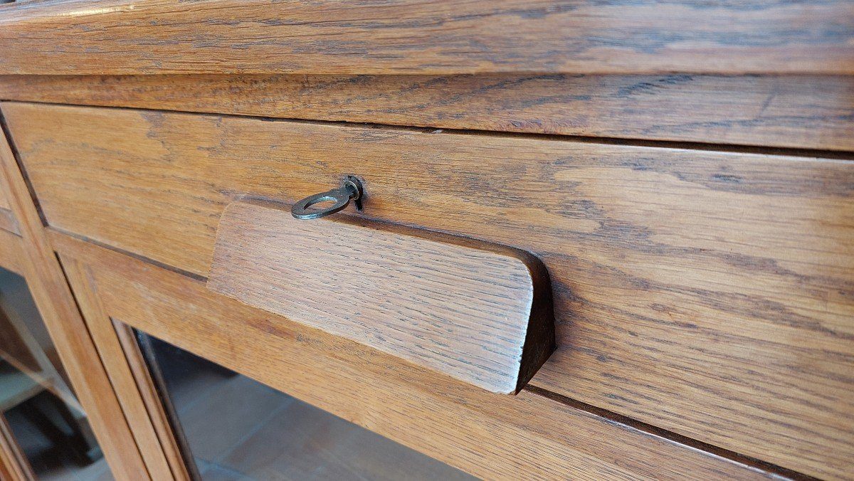 IndiFash Antique Wooden Vitrine Vintage en chêne thumbnail 4