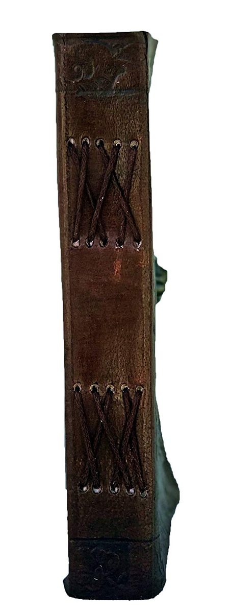 IndiFash - Metal Lock Vintage Brown Embossed Elephant Design 7″5 Handcrafted Leather Journal/Diary 200 page | 100% Genuine Leather thumbnail 4