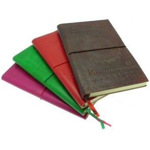 IndiFash - Multipurpose Unique Design 7″5 Handcrafted Leather Notebook | 100% Genuine Leather
