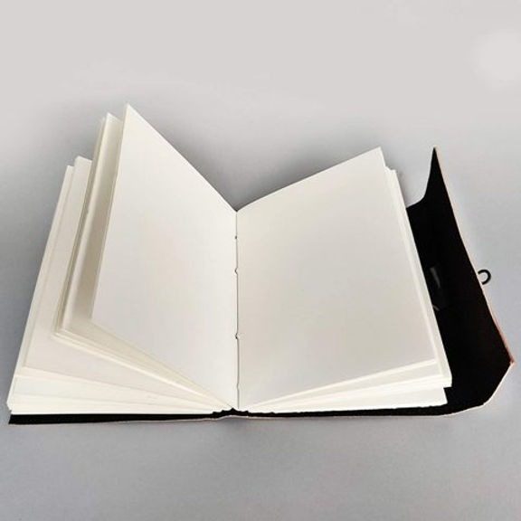 IndiFash - Metal Lock Single Stone Brown Embossed Design 7″5 Handcrafted Leather Journal/Diary 200 page | 100% Genuine Leather thumbnail 3