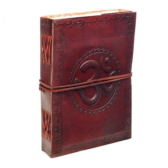 IndiFash - OM Embossed Design 7″5″ Handcrafted Leather Journal/Diary 200 page | 100% Genuine Leather thumbnail 2