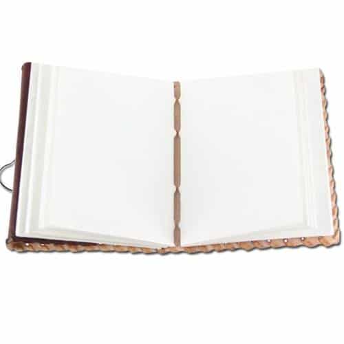 IndiFash - Plain Brown Shaded 7″5 Handcrafted Leather Journal/Diary 200 page | 100% Genuine Leather thumbnail 2