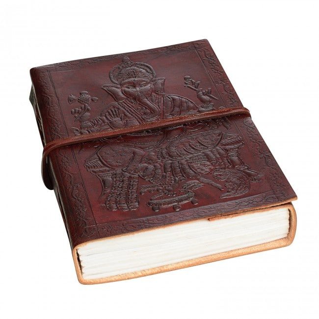 IndiFash - Shree Ganesha Embossed Unique Design 7″5 Handcrafted Leather Journal/Diary 200 page | 100% Genuine Leather thumbnail 6