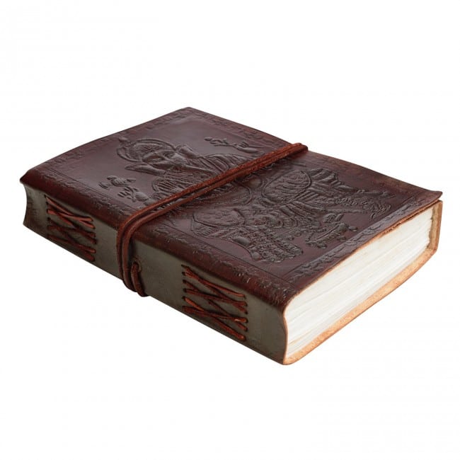IndiFash - Shree Ganesha Embossed Unique Design 7″5 Handcrafted Leather Journal/Diary 200 page | 100% Genuine Leather thumbnail 7