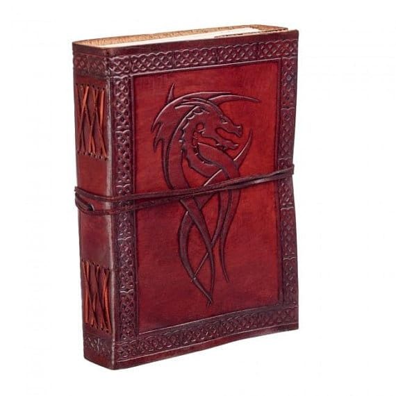 IndiFash - Vintage Dragon Embossed Unique Design 7″5 Handcrafted Leather Journal/Diary 200 page | 100% Genuine Leather
