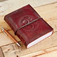 IndiFash - Vintage Om Embossed Unique Design 7″5 Handcrafted Leather Journal/Diary 200 page | 100% Genuine Leather