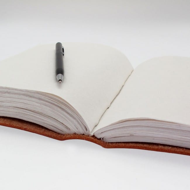IndiFash - Vintage Om Embossed Unique Design 7″5 Handcrafted Leather Journal/Diary 200 page | 100% Genuine Leather thumbnail 4