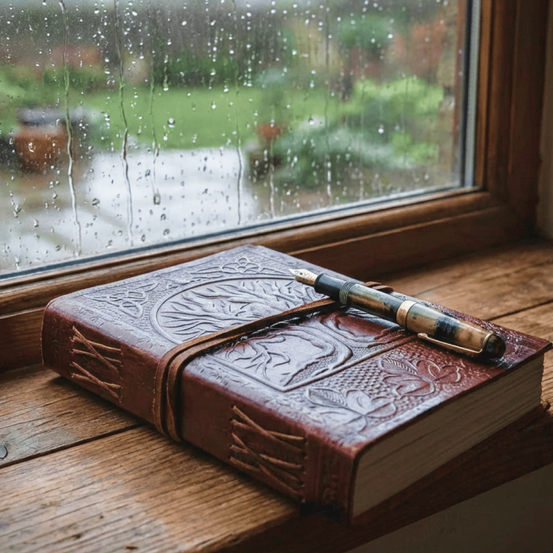 IndiFash - Vintage Beautiful Tree Embossed Unique Design 10″7 Handcrafted Leather Journal/Diary 200 page | 100% Genuine Leather