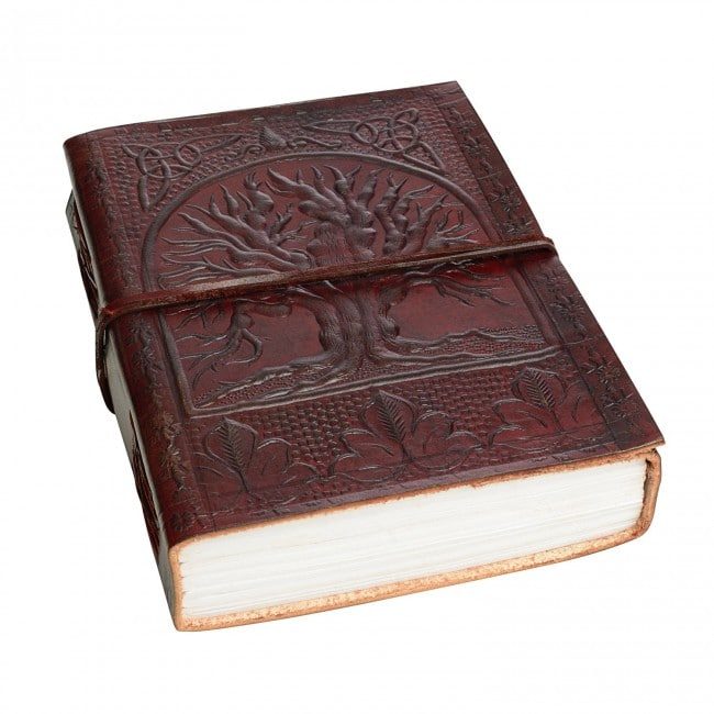 IndiFash - Vintage Beautiful Tree Embossed Unique Design 10″7 Handcrafted Leather Journal/Diary 200 page | 100% Genuine Leather thumbnail 5