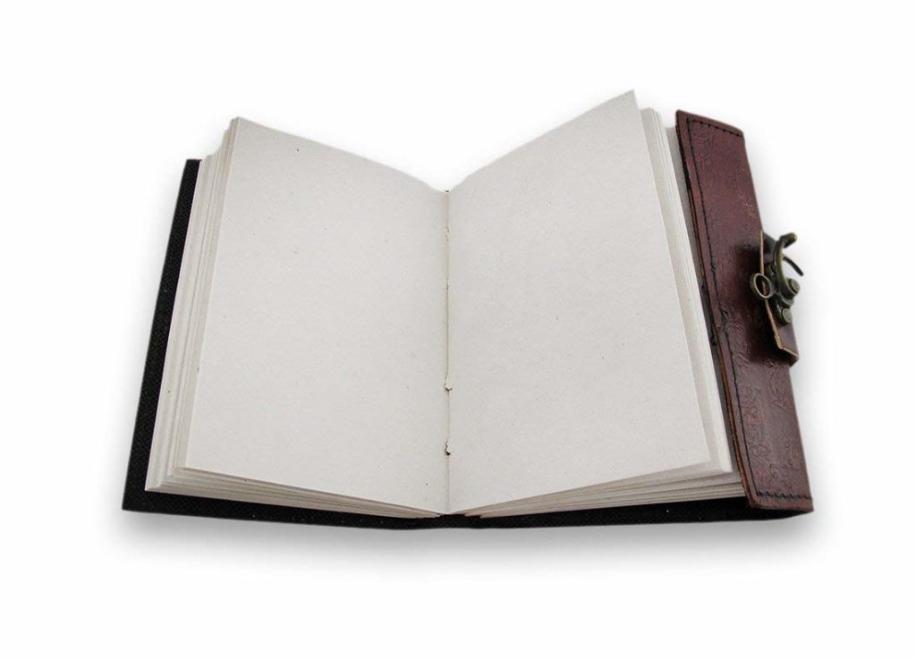 IndiFash - Vintage Water Drop Stone Embossed Unique Design 7″5 Handcrafted Leather Journal/Diary 200 page | 100% Genuine Leather thumbnail 5