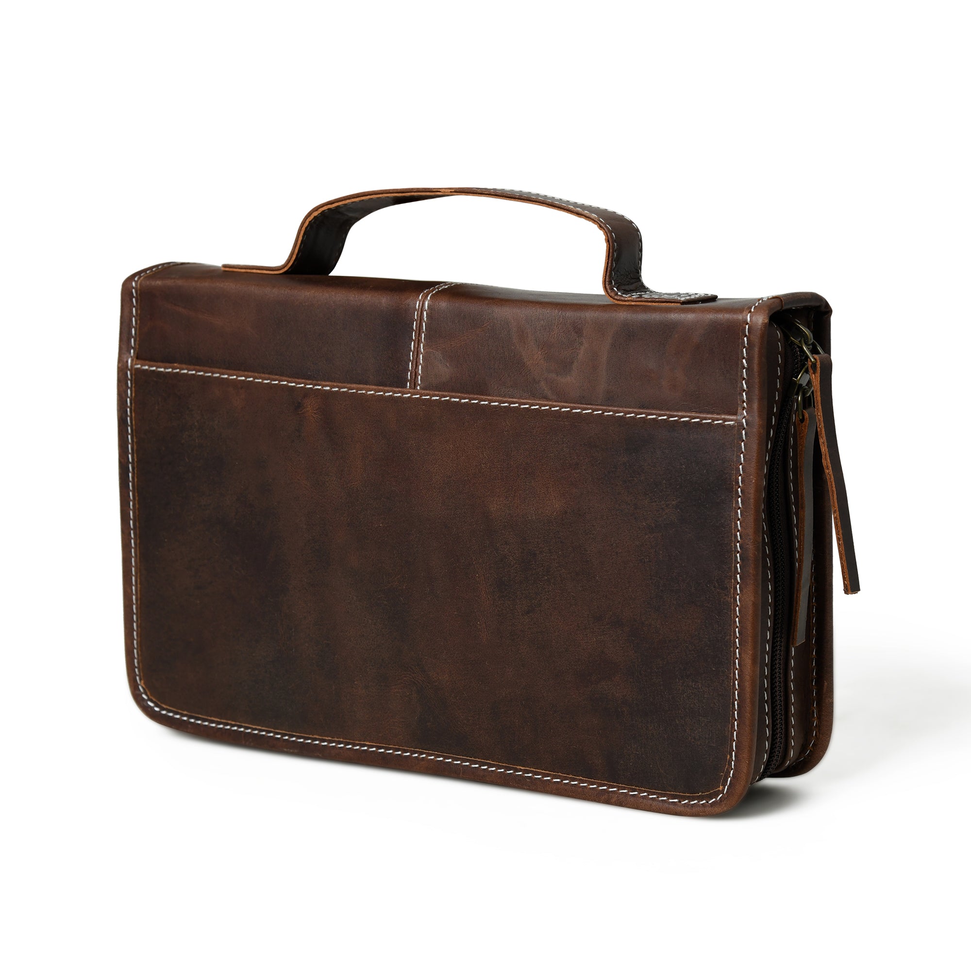 Dark Brown Leather Book Cover thumbnail 2