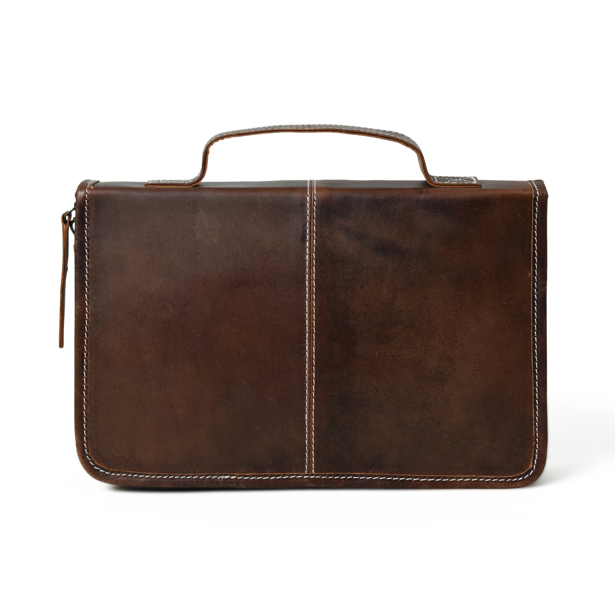Dark Brown Leather Book Cover thumbnail 3