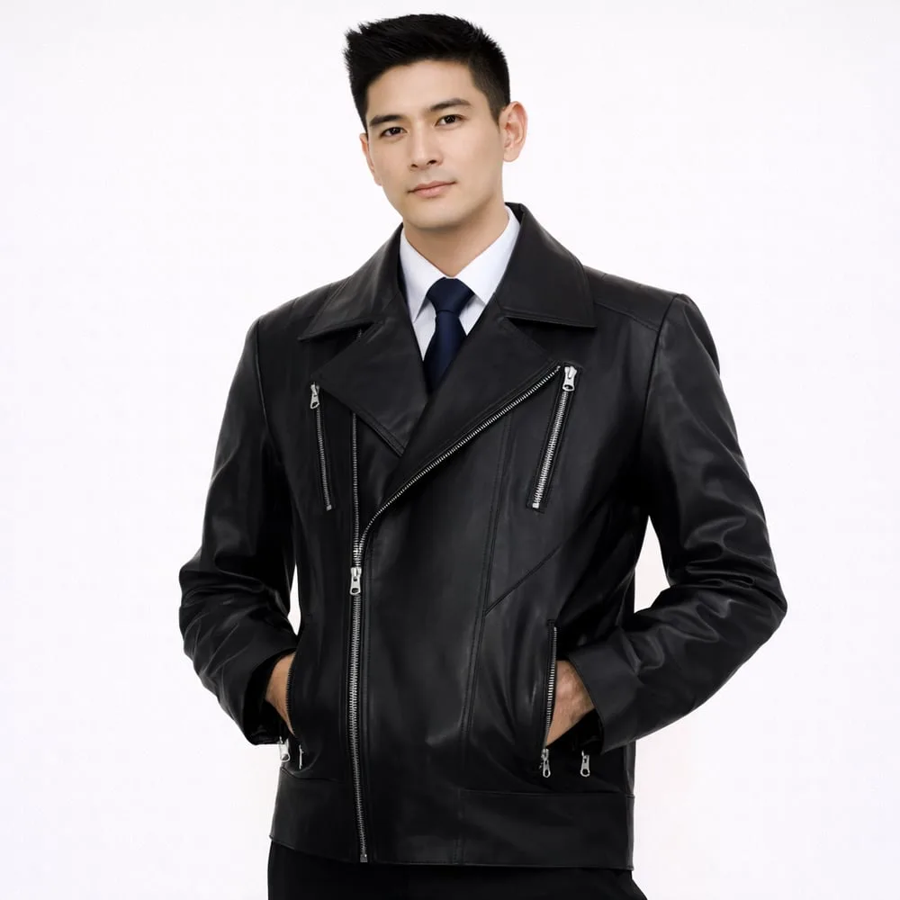 90 Feet Craftitude Lightweight Premium Leather Cruise Jacket