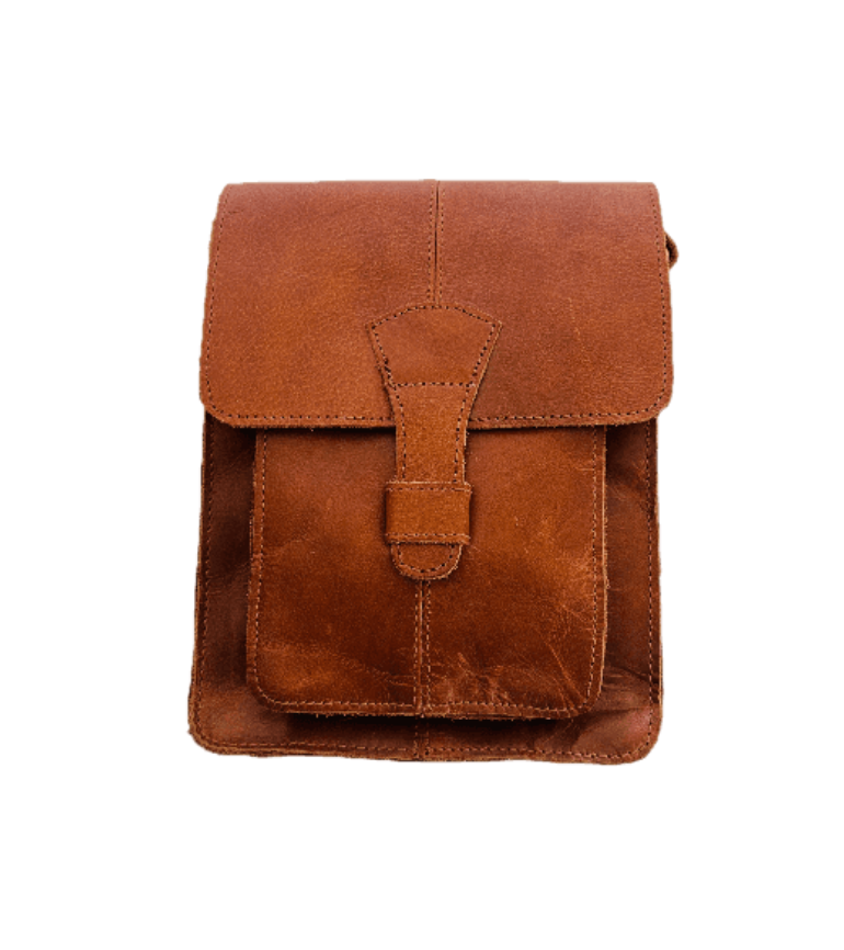 IndiFash - 9*11 Inch Leather Sling Bag | 100% Genuine Leather
