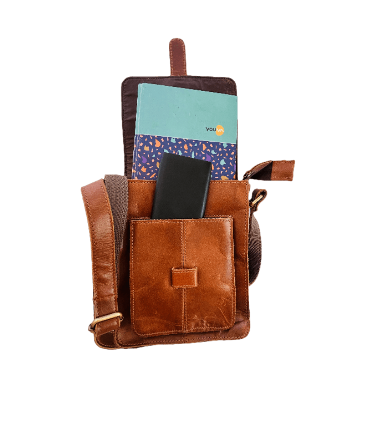 IndiFash - 9*11 Inch Leather Sling Bag | 100% Genuine Leather thumbnail 4