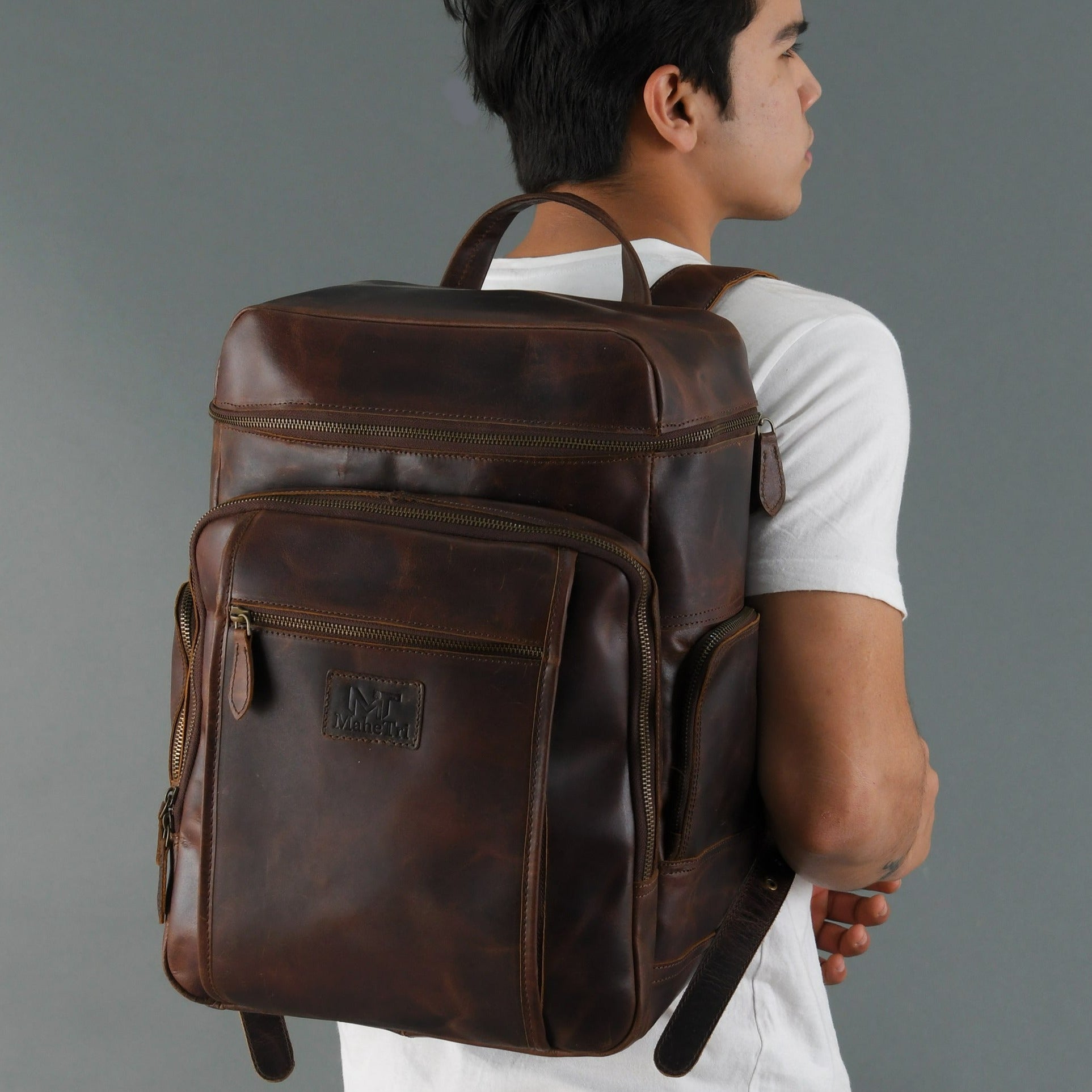 Alpha Brown Backpack thumbnail 3
