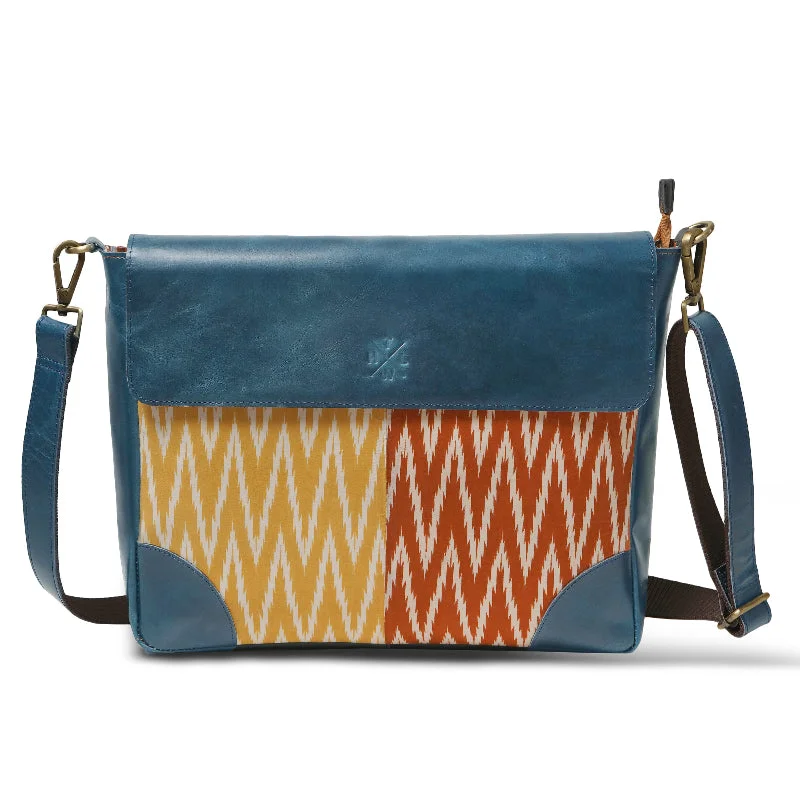 Aura Ikat Flap Laptop Bag
