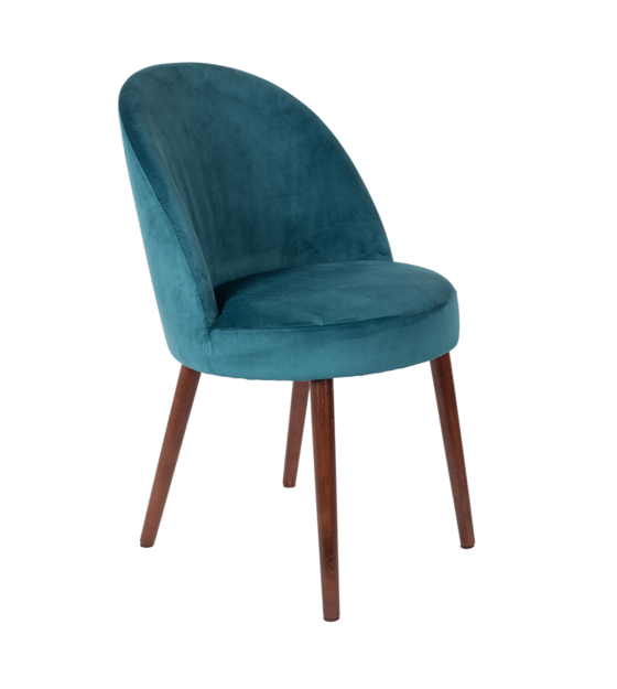 Bar Stools Modern Velvet Swivel petrol blue color thumbnail 4