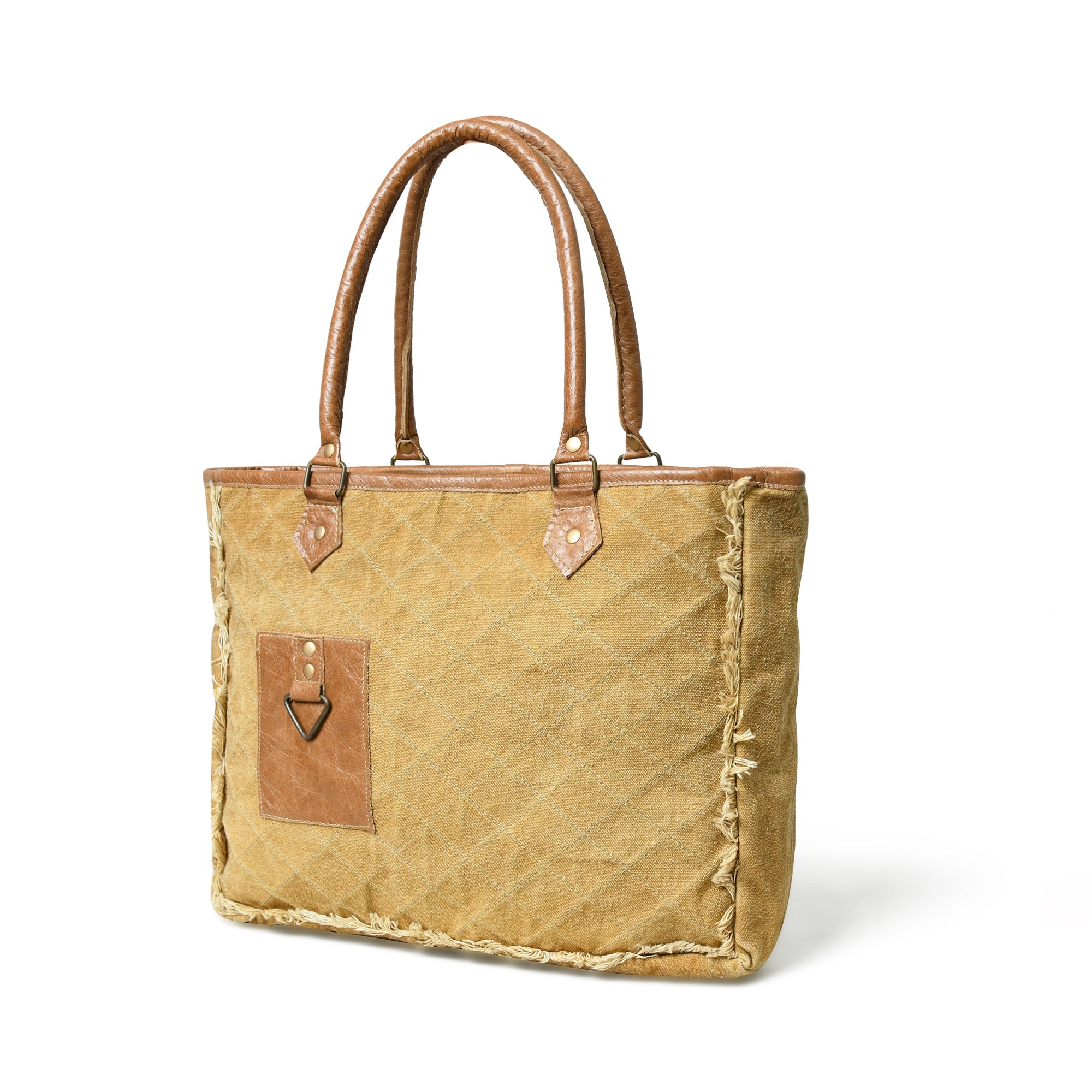 Beige Boho Chic Canvas Bag thumbnail 2