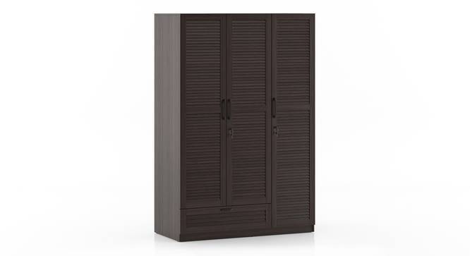Bennis Three Door Wardrobe - Dark Walnut Finish