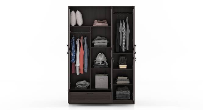 Bennis Three Door Wardrobe - Dark Walnut Finish thumbnail 5