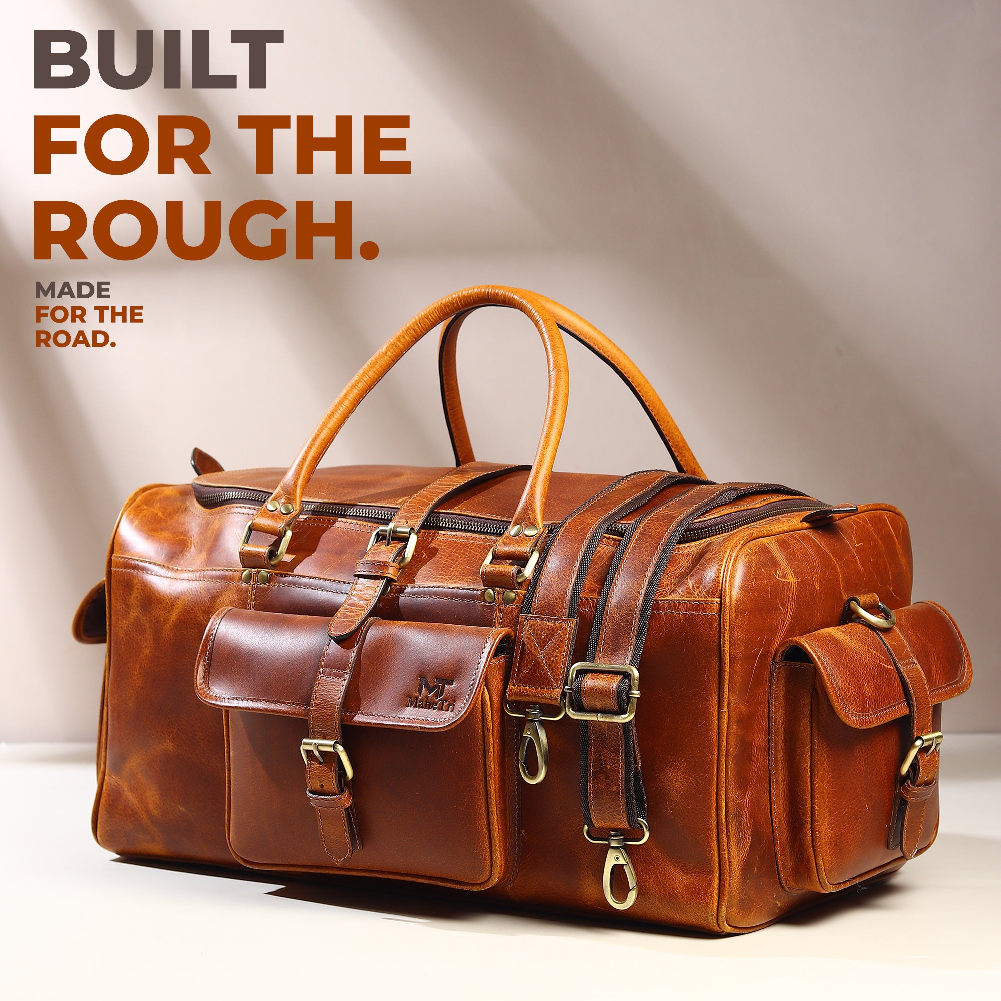 Berlin Leather Weekender Duffle Bag thumbnail 3