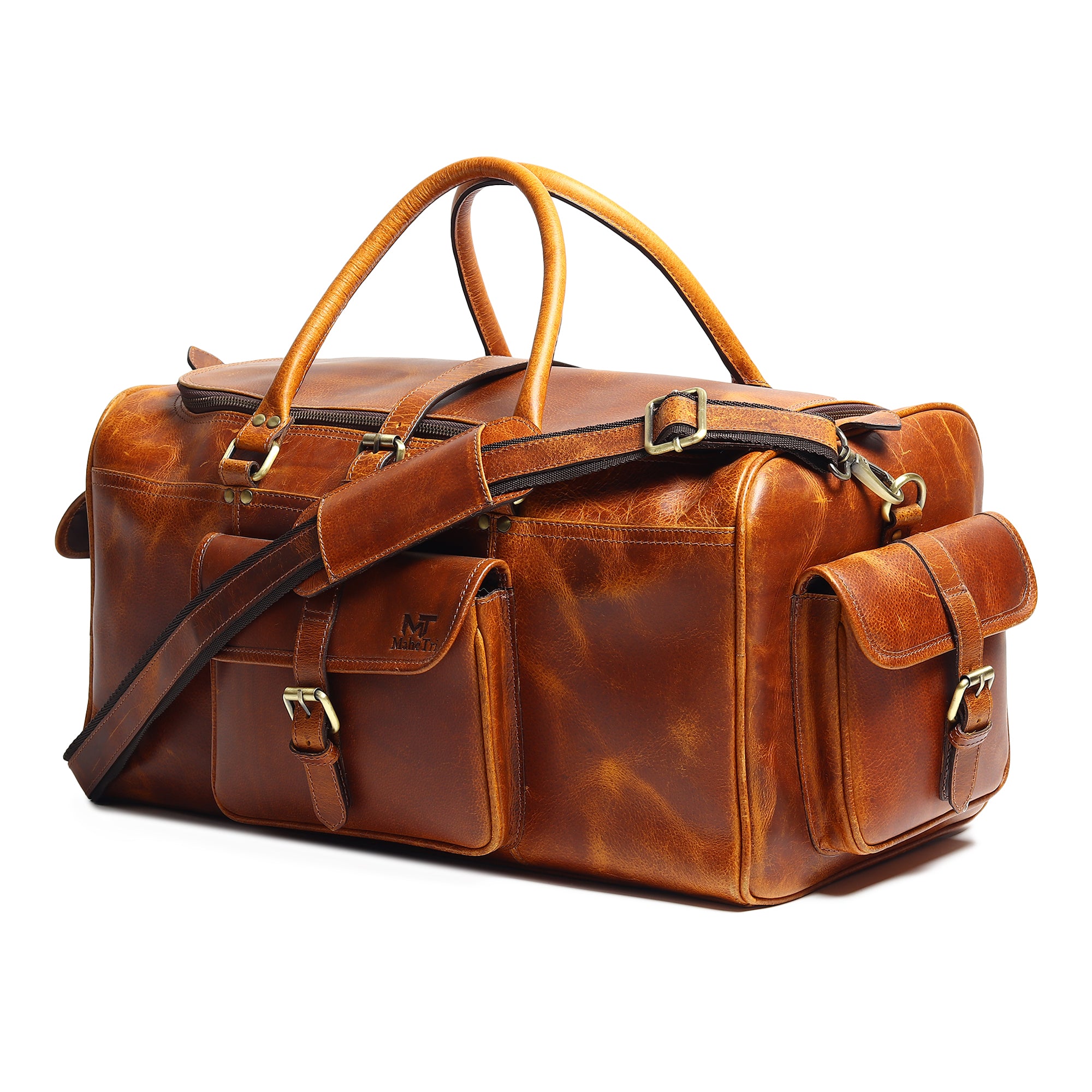 Berlin Leather Weekender Duffle Bag thumbnail 6