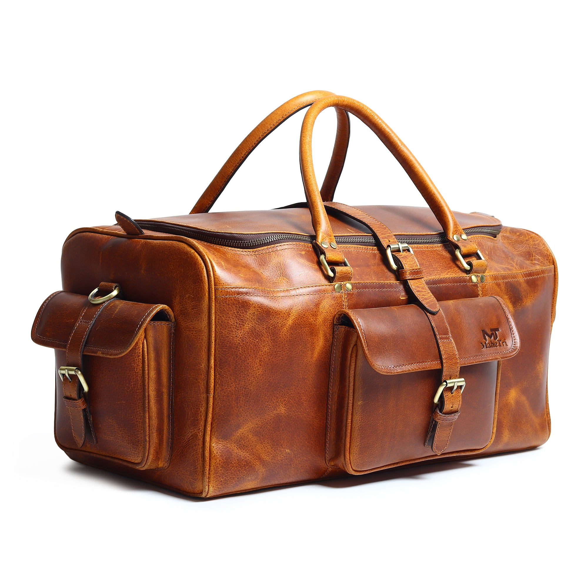 Berlin Leather Weekender Duffle Bag thumbnail 7