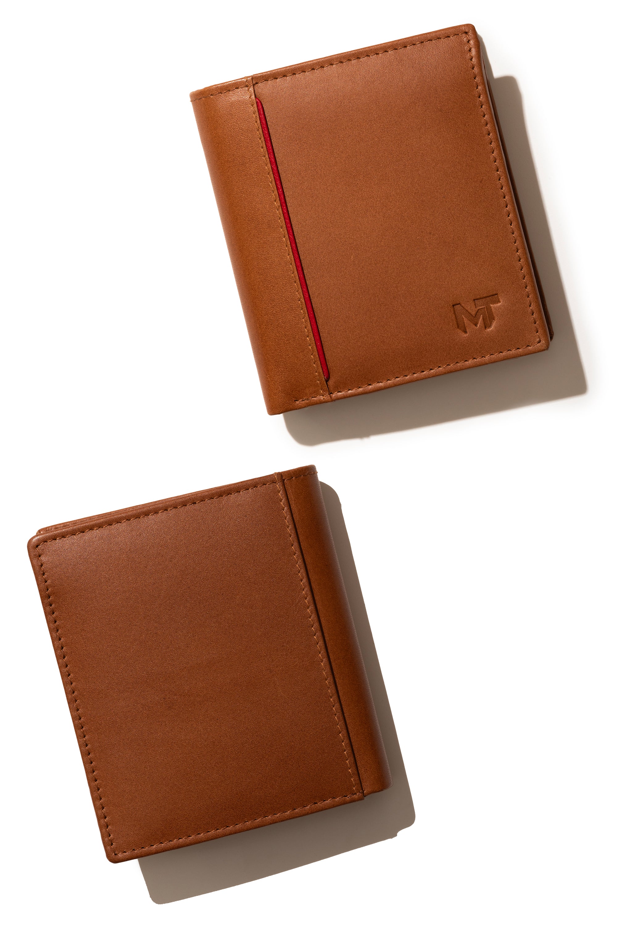 Bifold Mens Wallet With Red Stripe thumbnail 2