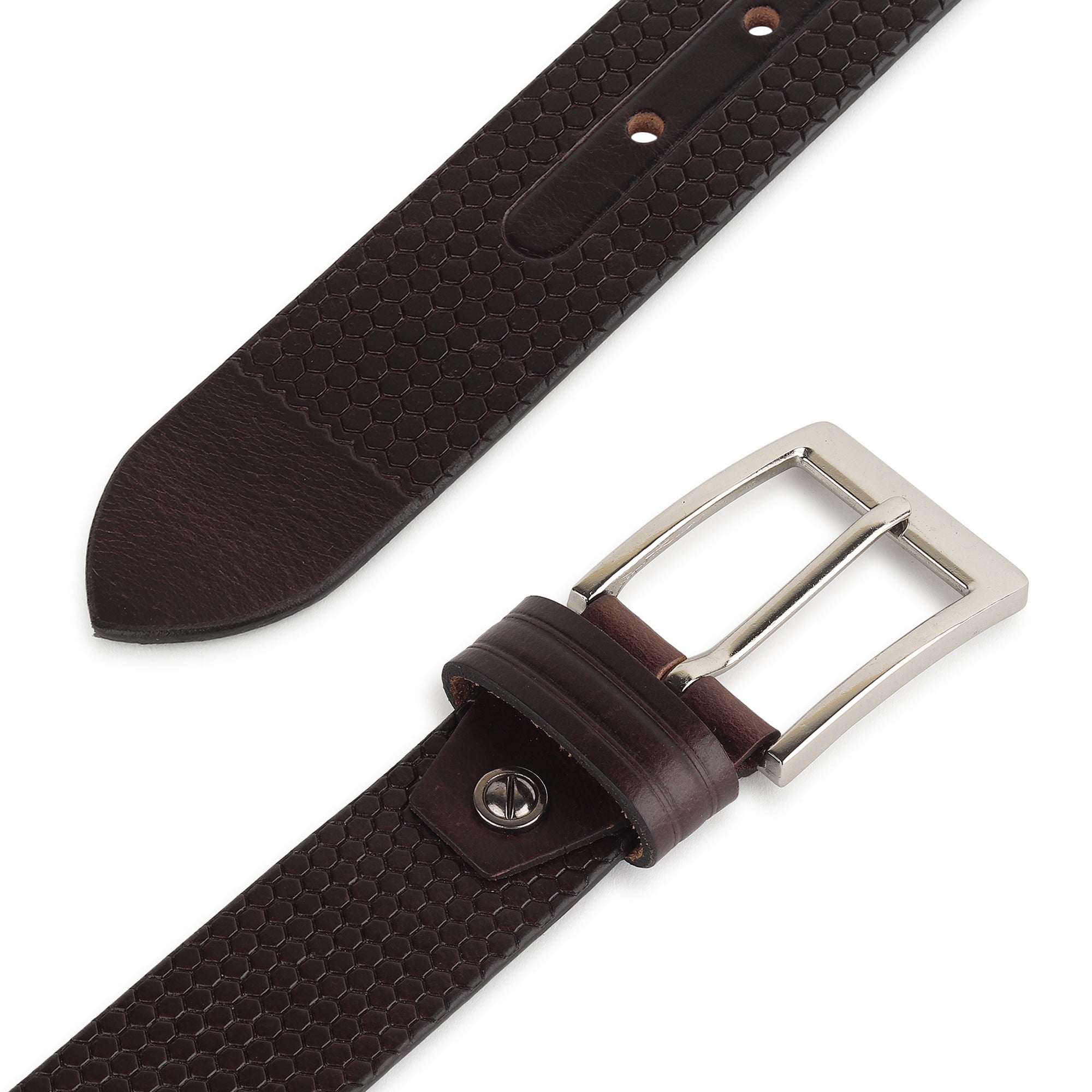 Bison Dark Brown Leather Belt thumbnail 18