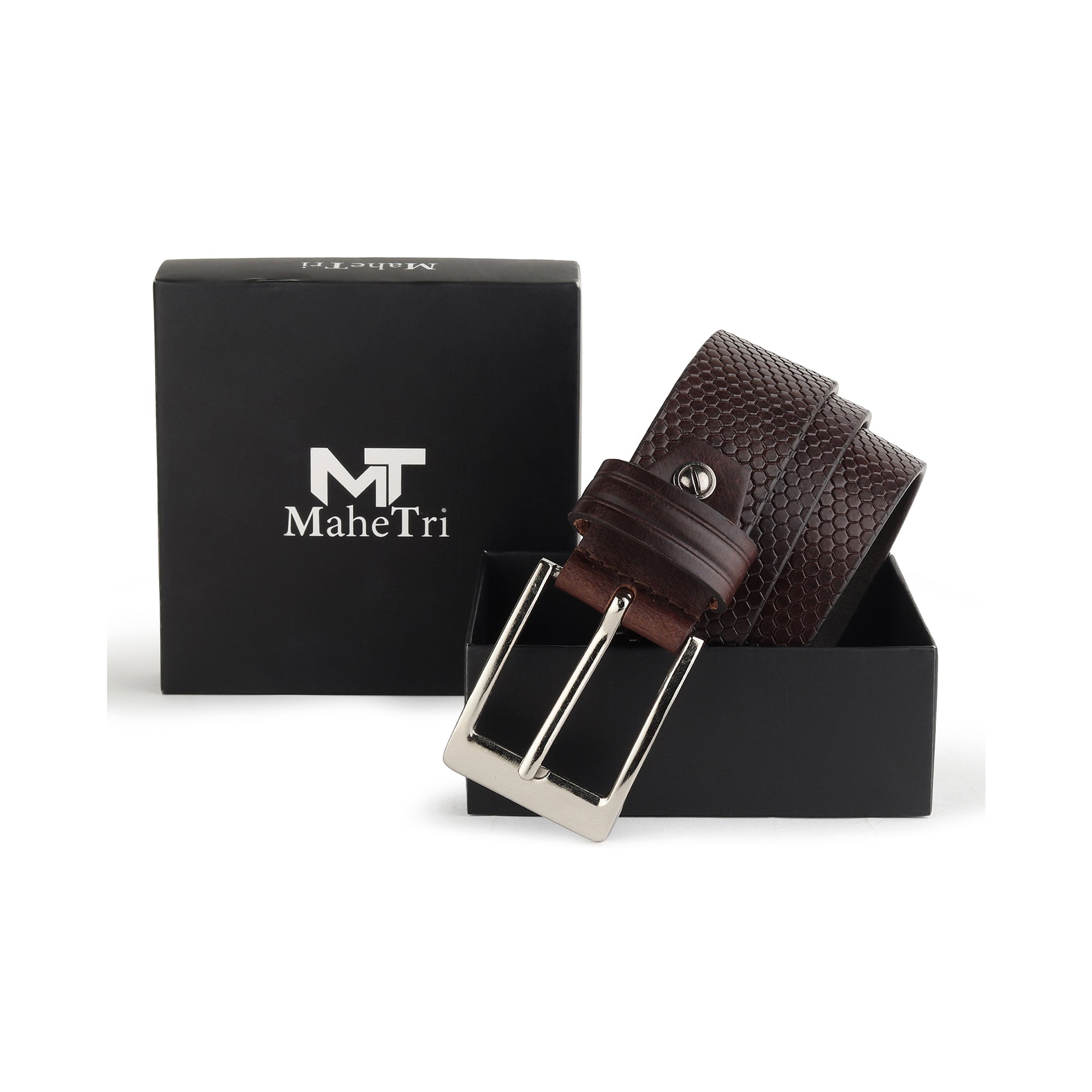 Bison Dark Brown Leather Belt thumbnail 47