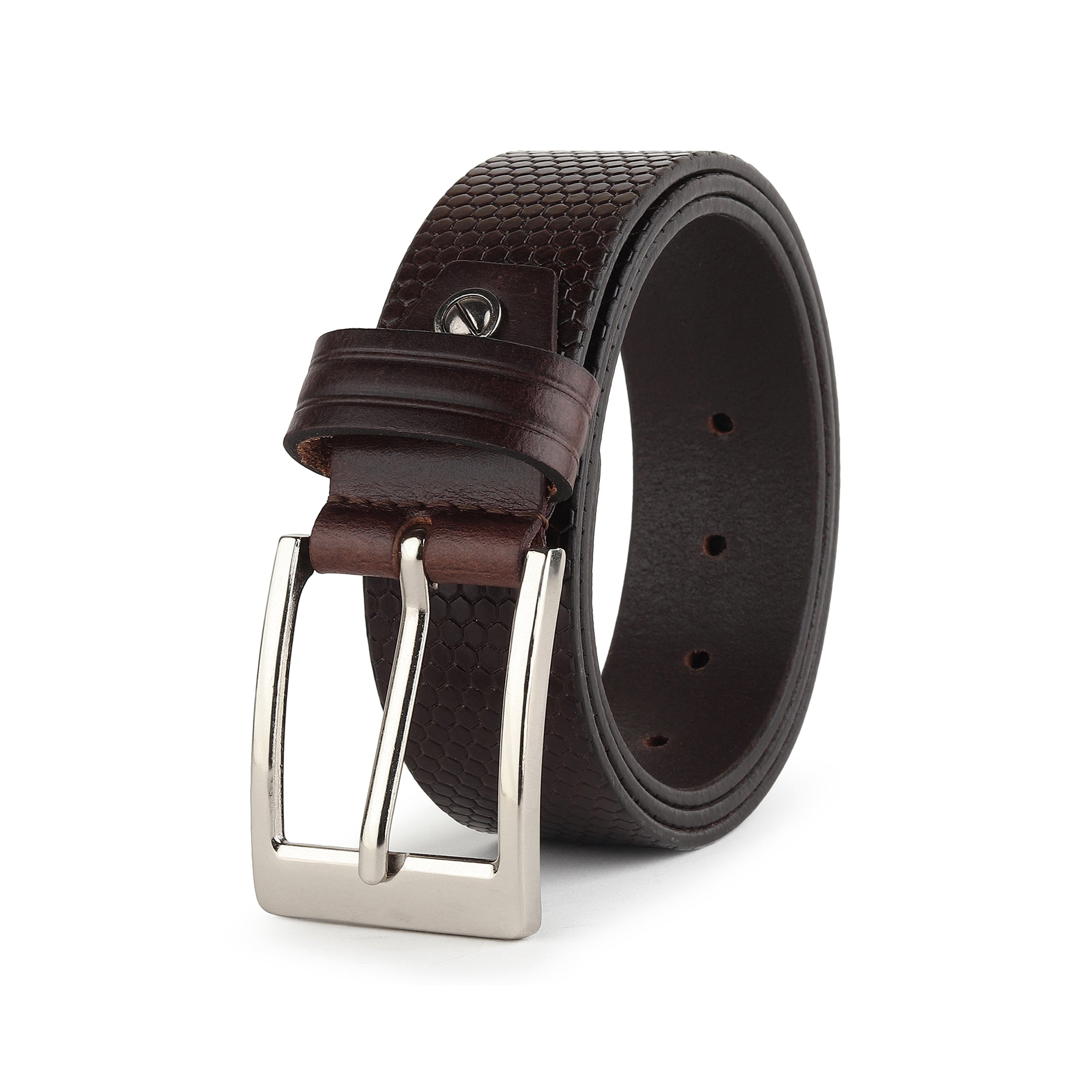 Bison Dark Brown Leather Belt thumbnail 8