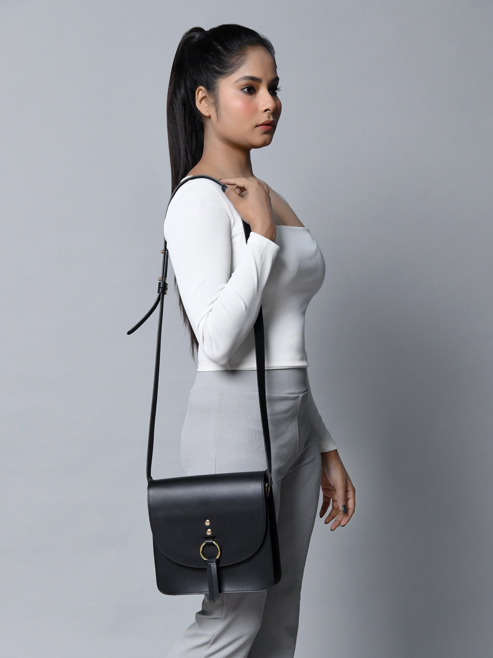 Black Elegance Crossbody Sling Bag thumbnail 10