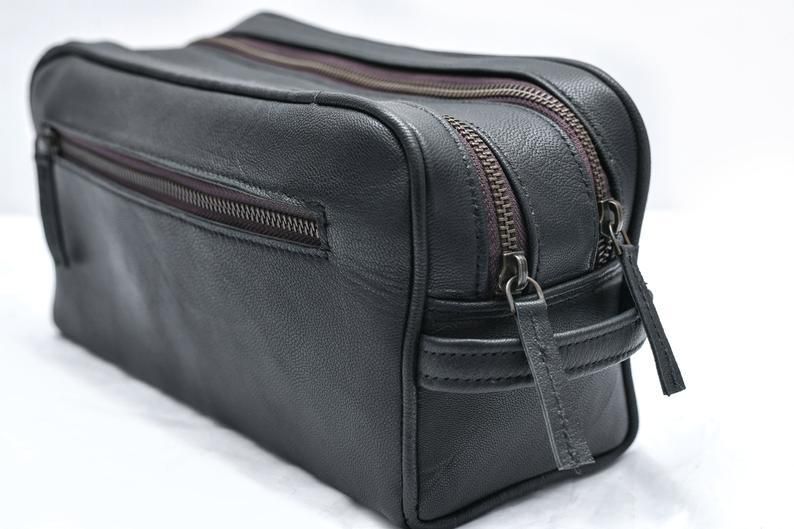 Twin Section Toiletry - Black thumbnail 3