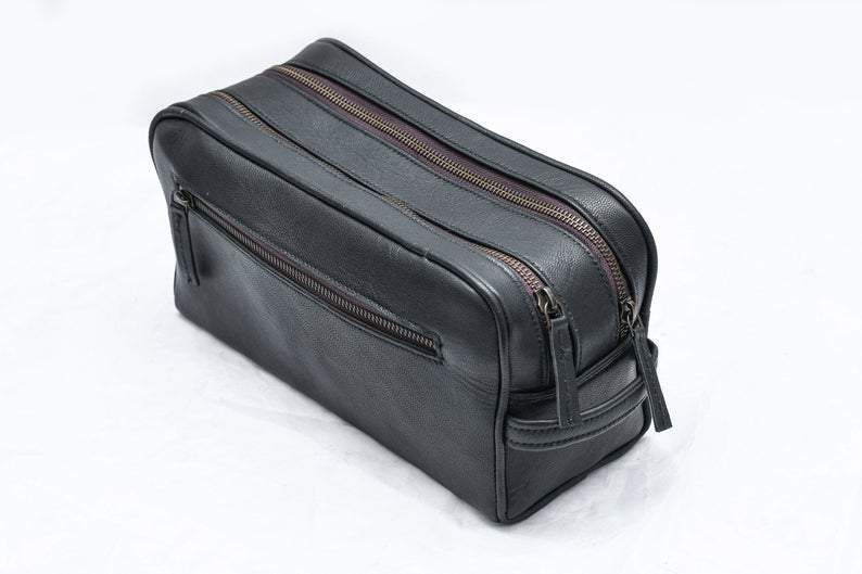 Twin Section Toiletry - Black thumbnail 5