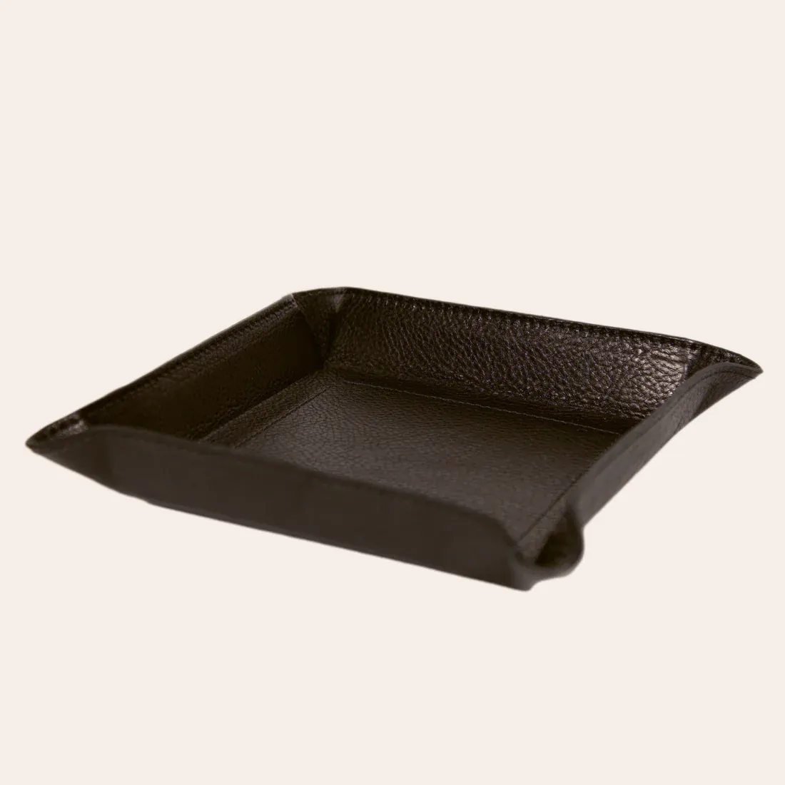 Black Leather Valet Tray