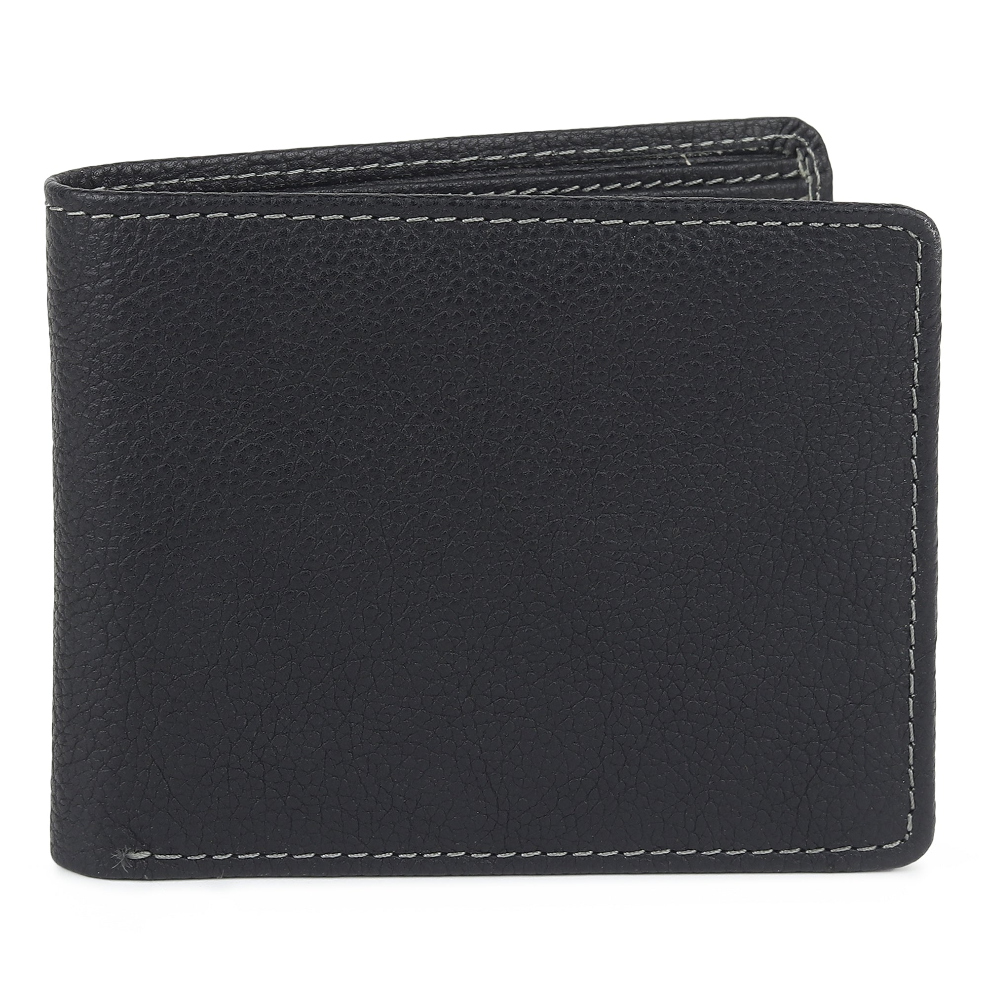 Black Textured Leather Mens Wallet thumbnail 5